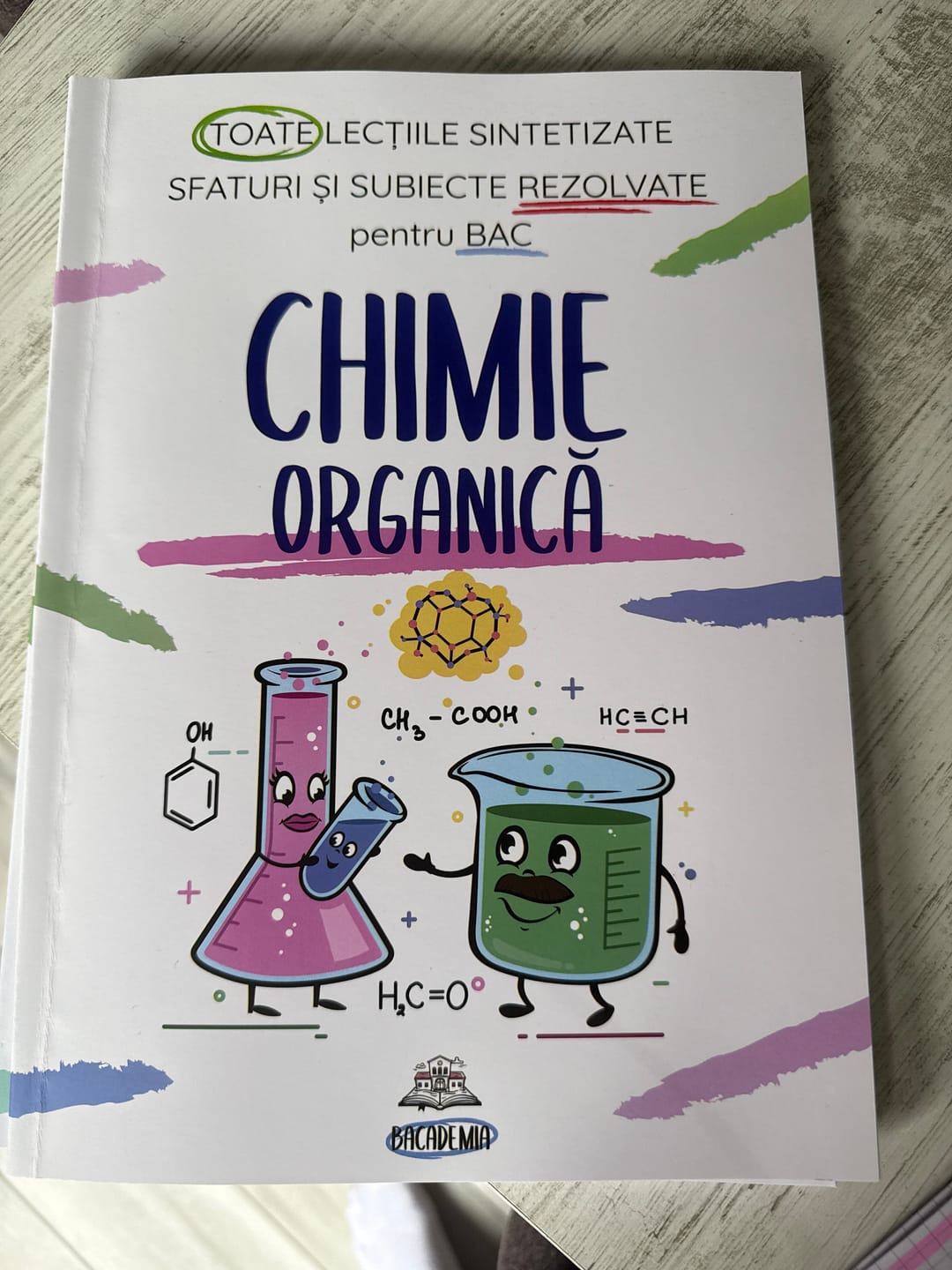 Customer photo review of Carte Chimie Organică Bacalaureat Bacademia