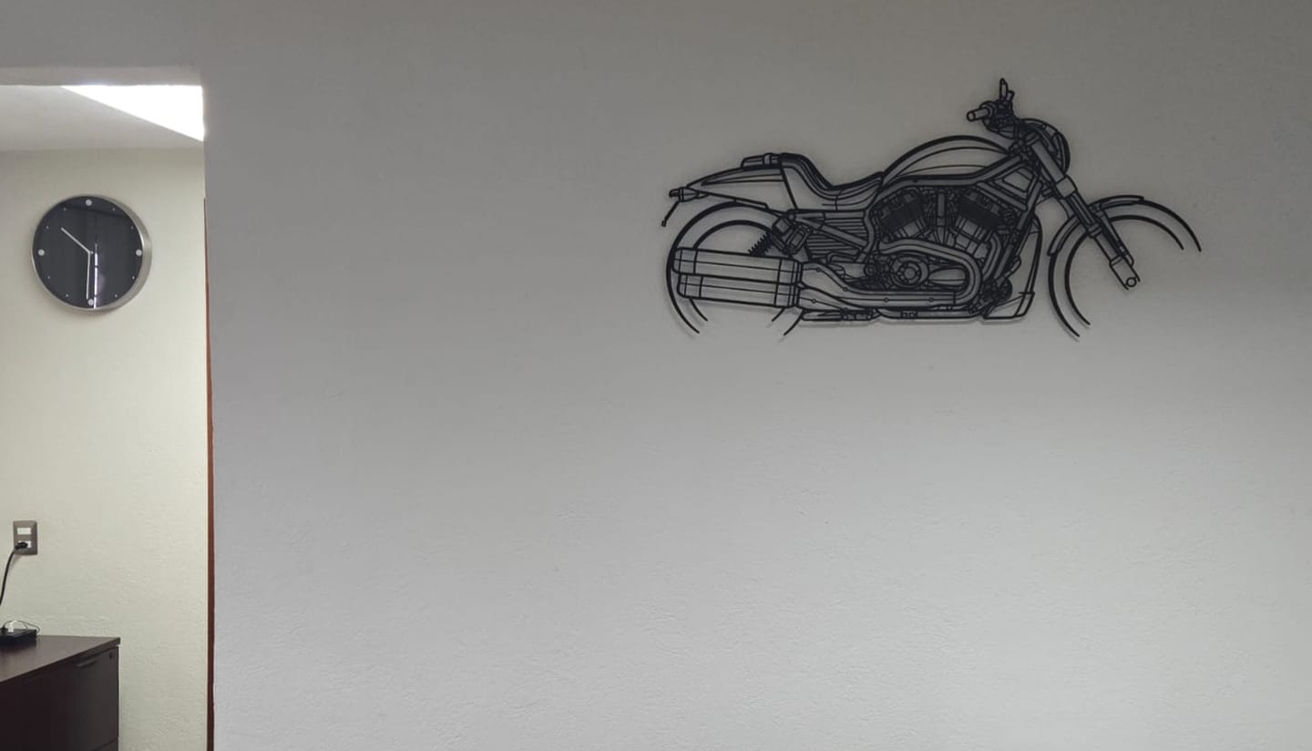 Customer photo review of VRSCDX Night Rod Special 2012 Silhouette Metal Wall Art