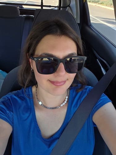 Customer photo review of Paperclip Cuban Chain Link Pearl Necklace in White Gold