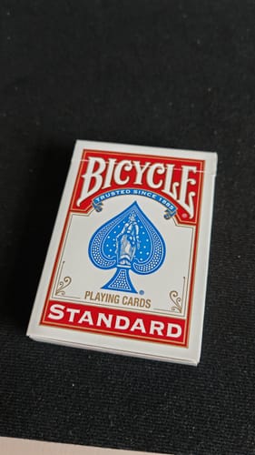 Customer photo review of Invisible Deck Bicycle (Red)