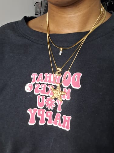 Customer photo review of Starfish Necklace