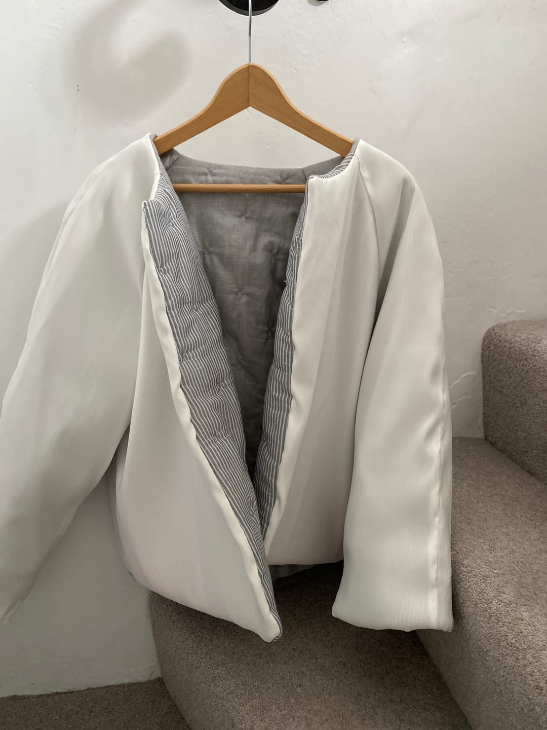 Customer photo review of Ivory Bengaline Stretch Fabric