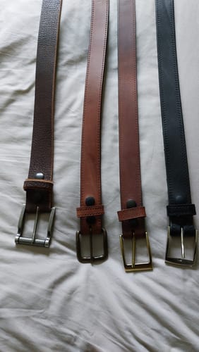 Customer photo review of The Voyager Belt - Stitched Full-Grain Distressed Leather Belt