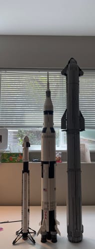 Customer photo review of S24/B7 109cm Starship & Super Heavy 3185pcs