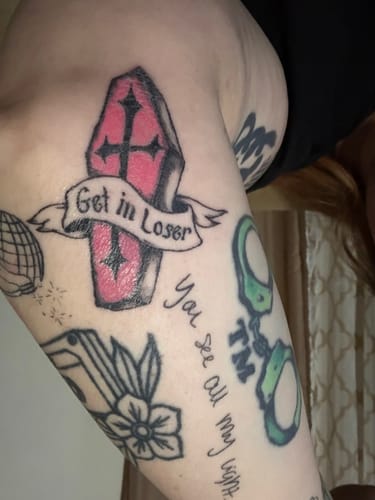 Customer photo review of Painless Tattoo Numbing Spray