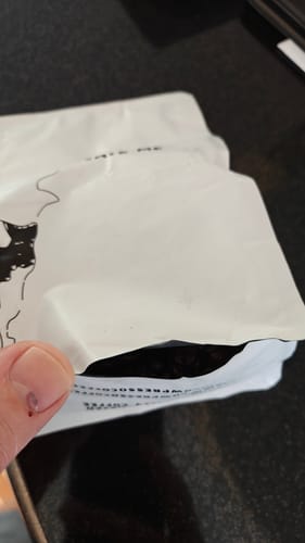 Customer photo review of Organic DECAF Colombia Maragogipe