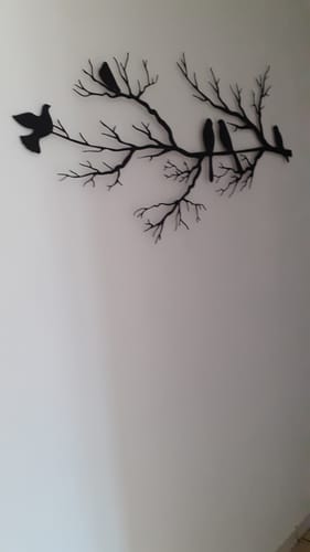Customer photo review of Décoration murale en métal moderne - Oiseaux sur branche (V.02)