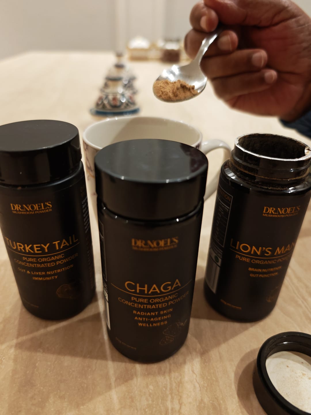 Customer photo review of Organic Lion's Mane Dual Extract Mushroom Powder