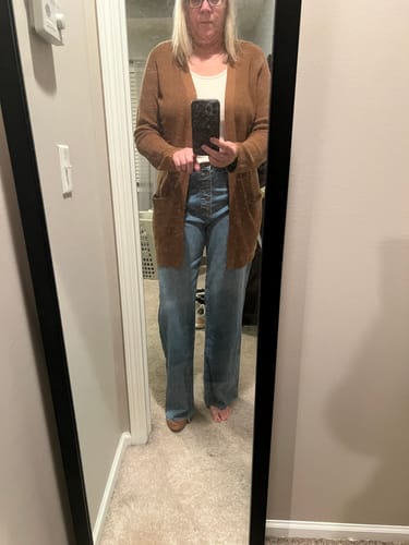 Customer photo review of Raegan Tall Wide Leg Jeans