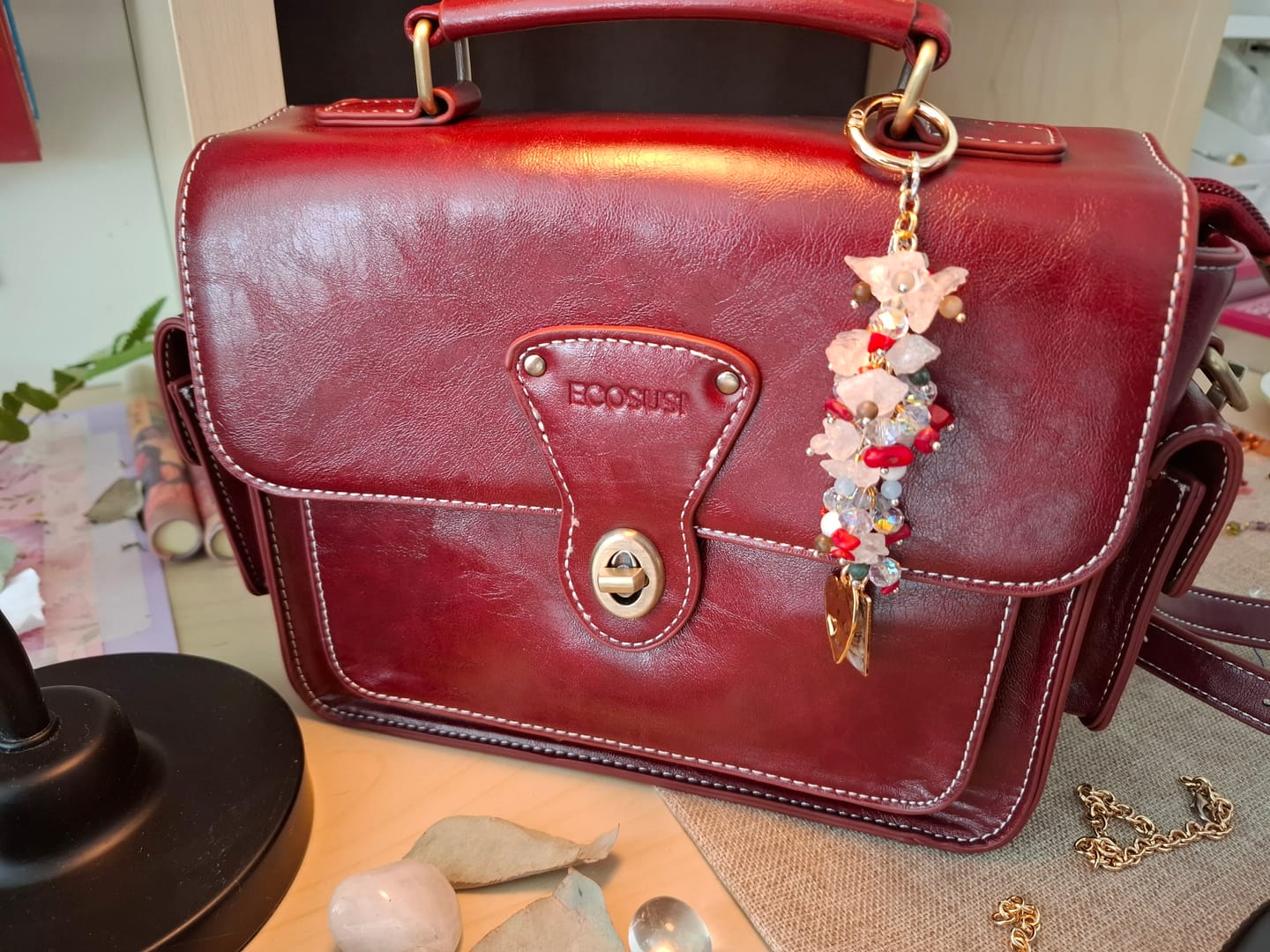 Customer photo review of Alison Vintage Vegan Leather Crossbody Bag