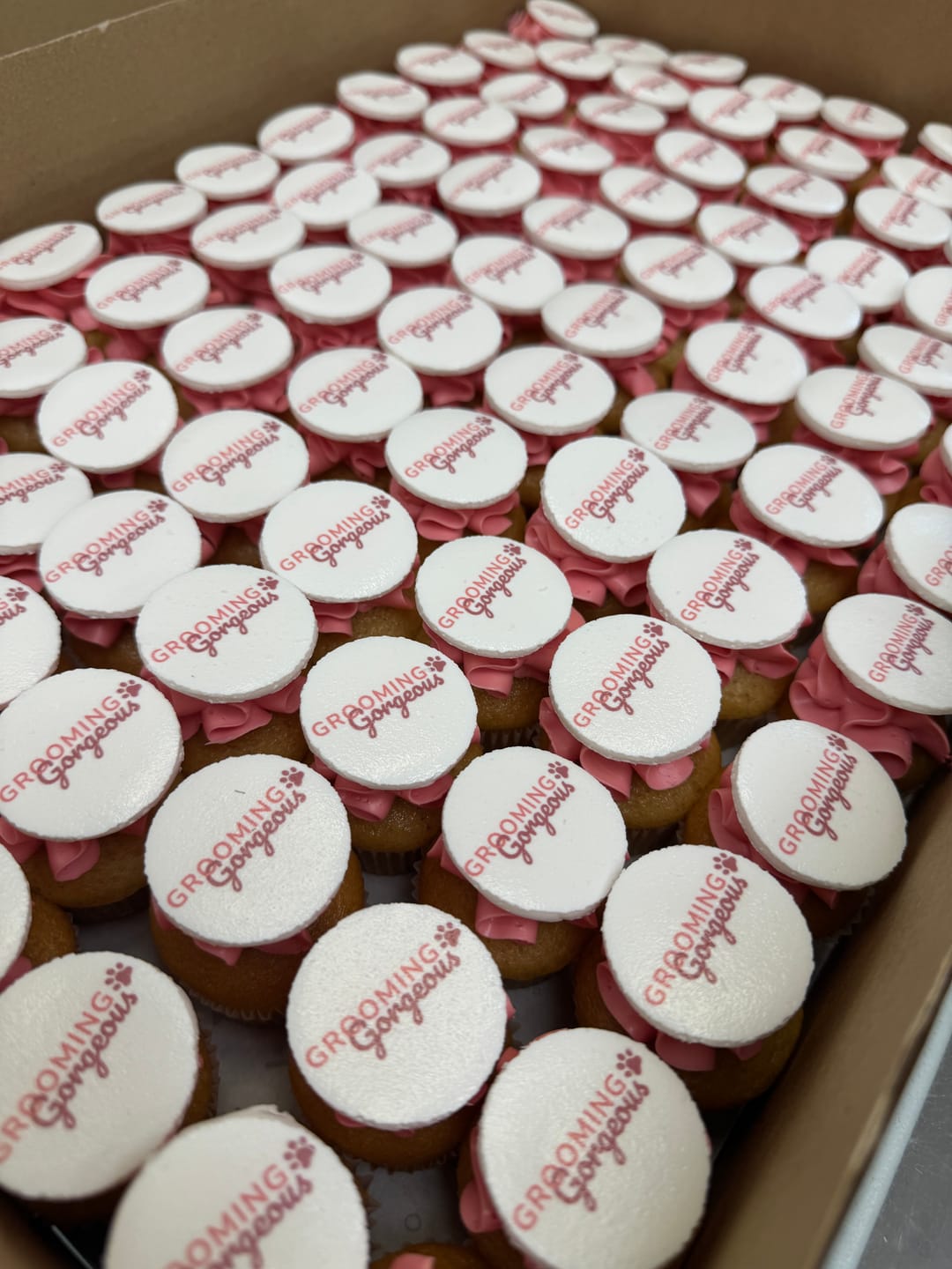 Customer photo review of Corporate Cupcakes with Logos