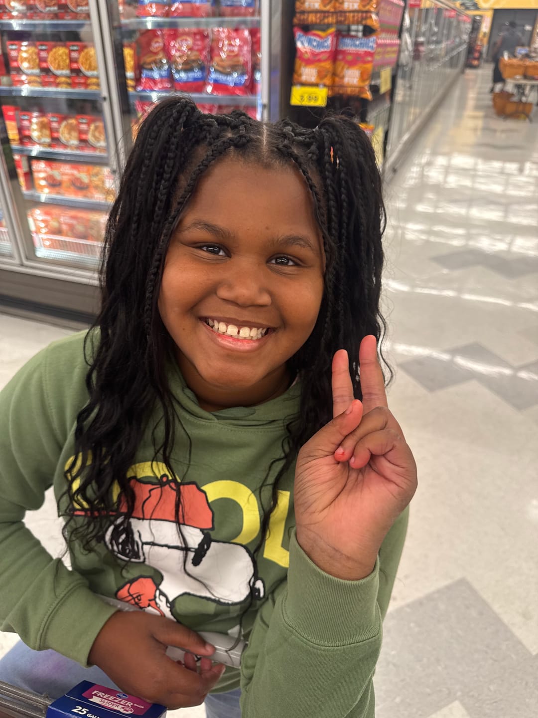 Customer photo review of Crochet Mermaid Braids with Loose Wave Human Hair Curls