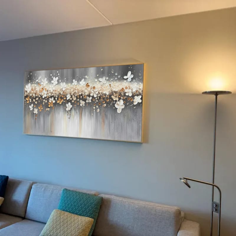 Customer photo review of Abstract Flower And Tree Textured Canvas Art #MF003
