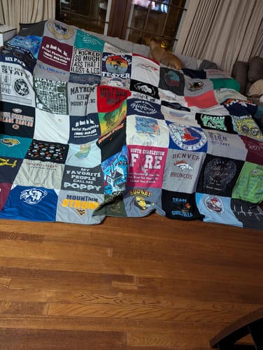 Customer photo review of Premium T Shirt Quilt
