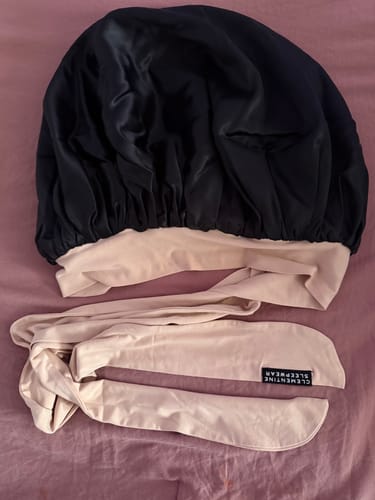 Customer photo review of XL Hair Bonnet Organic Silk