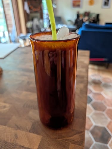 Customer photo review of FLUR Iced Coffee Glasses