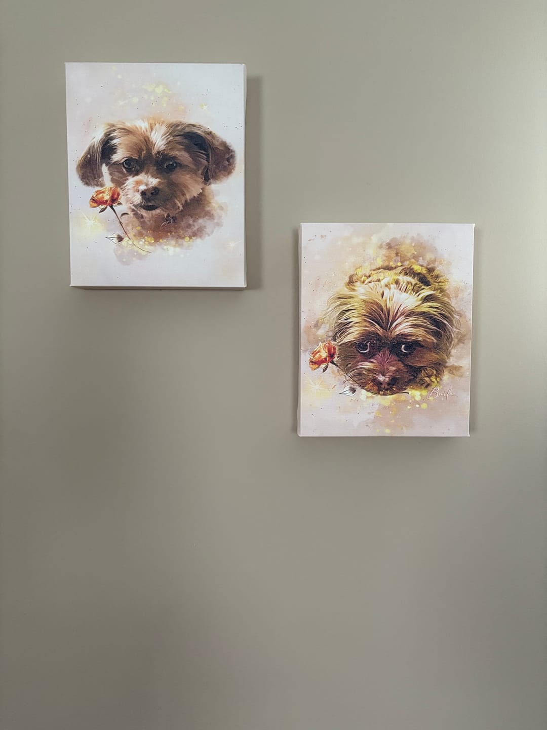 Customer photo review of Pet Art Canvas Print