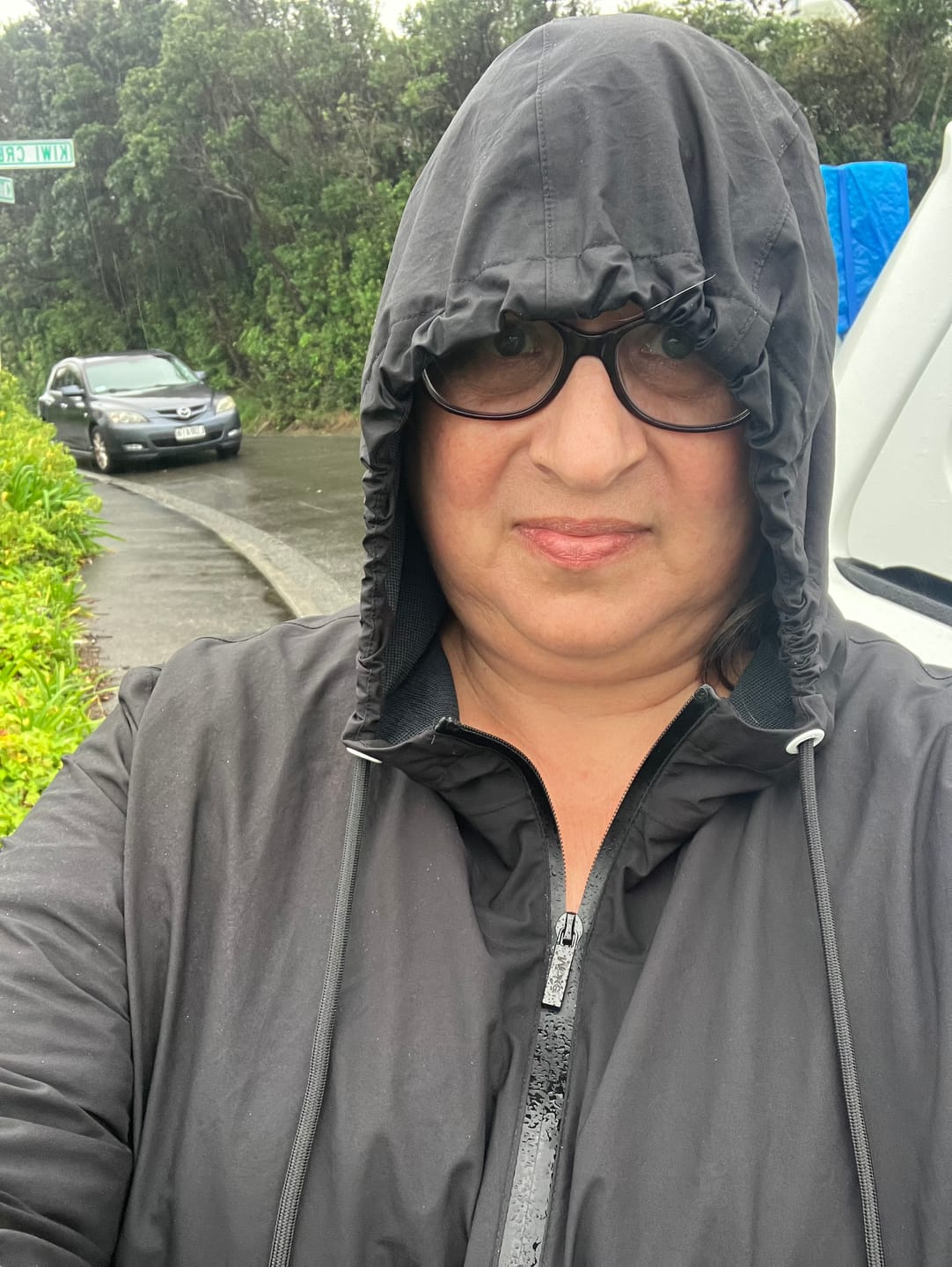 Customer photo review of Georgie Women's Rain Coat - Black