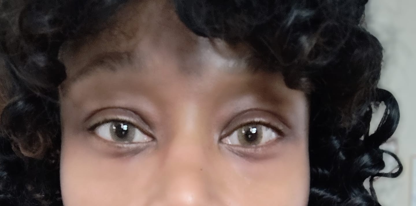 Customer photo review of Hidrocor AVELA Brown Prescription Colored Contact Lenses