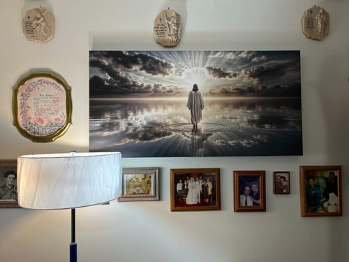 Customer photo review of Walking on Water - Faith Wall Art III