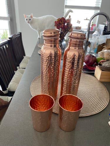 Customer photo review of Himalayan Ayurvedic Pure Copper Bottle