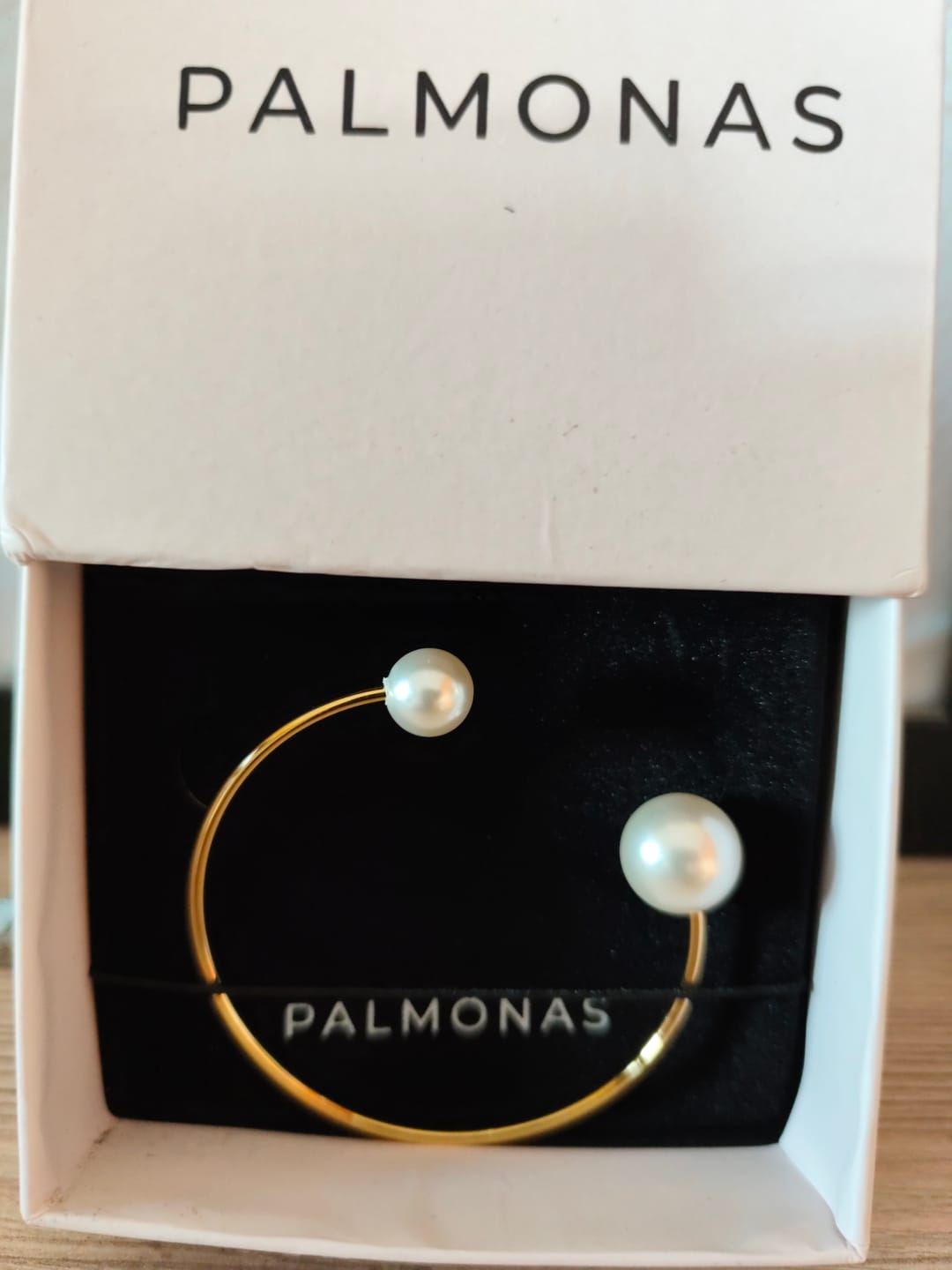 Customer photo review of Pearl Cuff Bangle Bracelet
