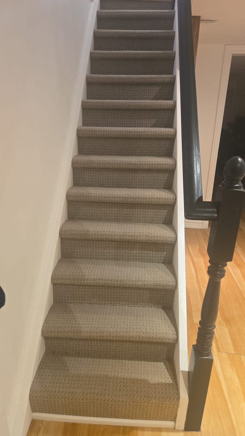 Customer photo review of Brickyards Stair Runner / Broadloom