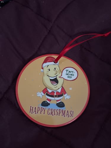Customer photo review of Happy Crispmas Christmas Decoration | Derry Nice Things