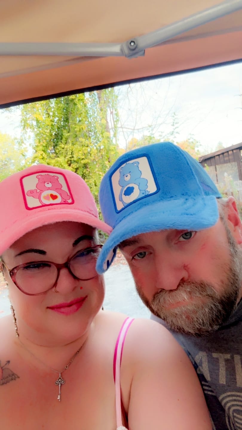 Customer photo review of OVERLORD X Care Bears:  Love-A-Lot Bear Trucker Cap