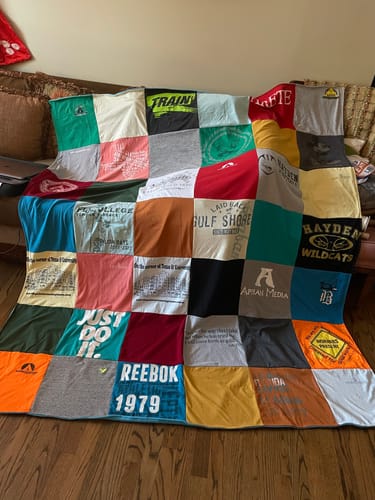 Customer photo review of Premium T Shirt Quilt