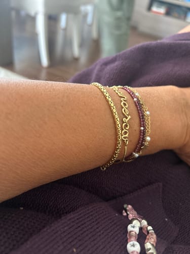 Customer photo review of Braccialetto Personalizzato a tubo sottile semirigido