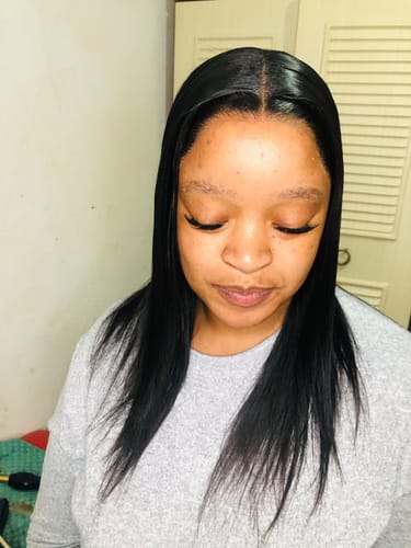 Customer photo review of Brazilian Lace Front Wig - Straight