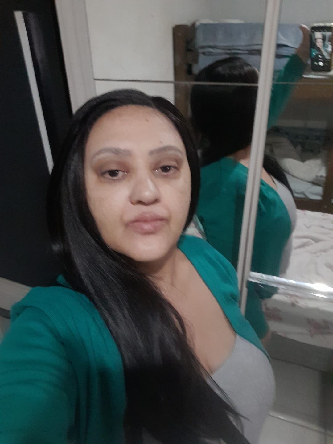 Customer photo review of Lace Front Sonia Tela HD Castanho Escuro Repartição Livre 13x6