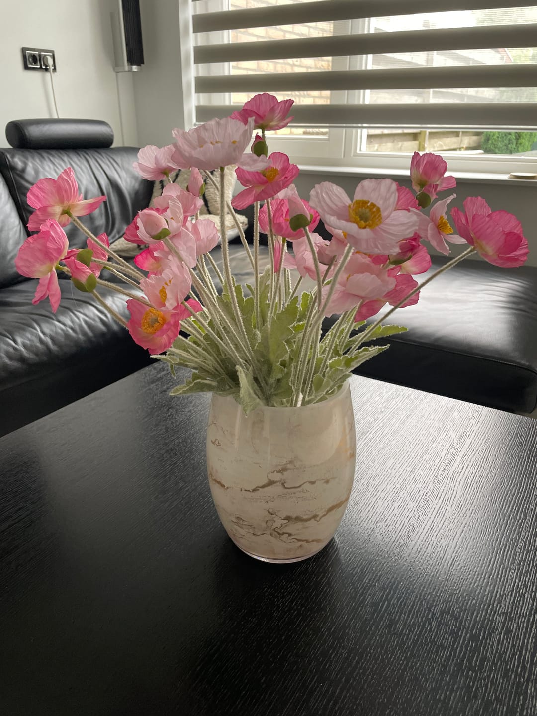 Customer photo review of Zijden Klaprozen - Roze Mix