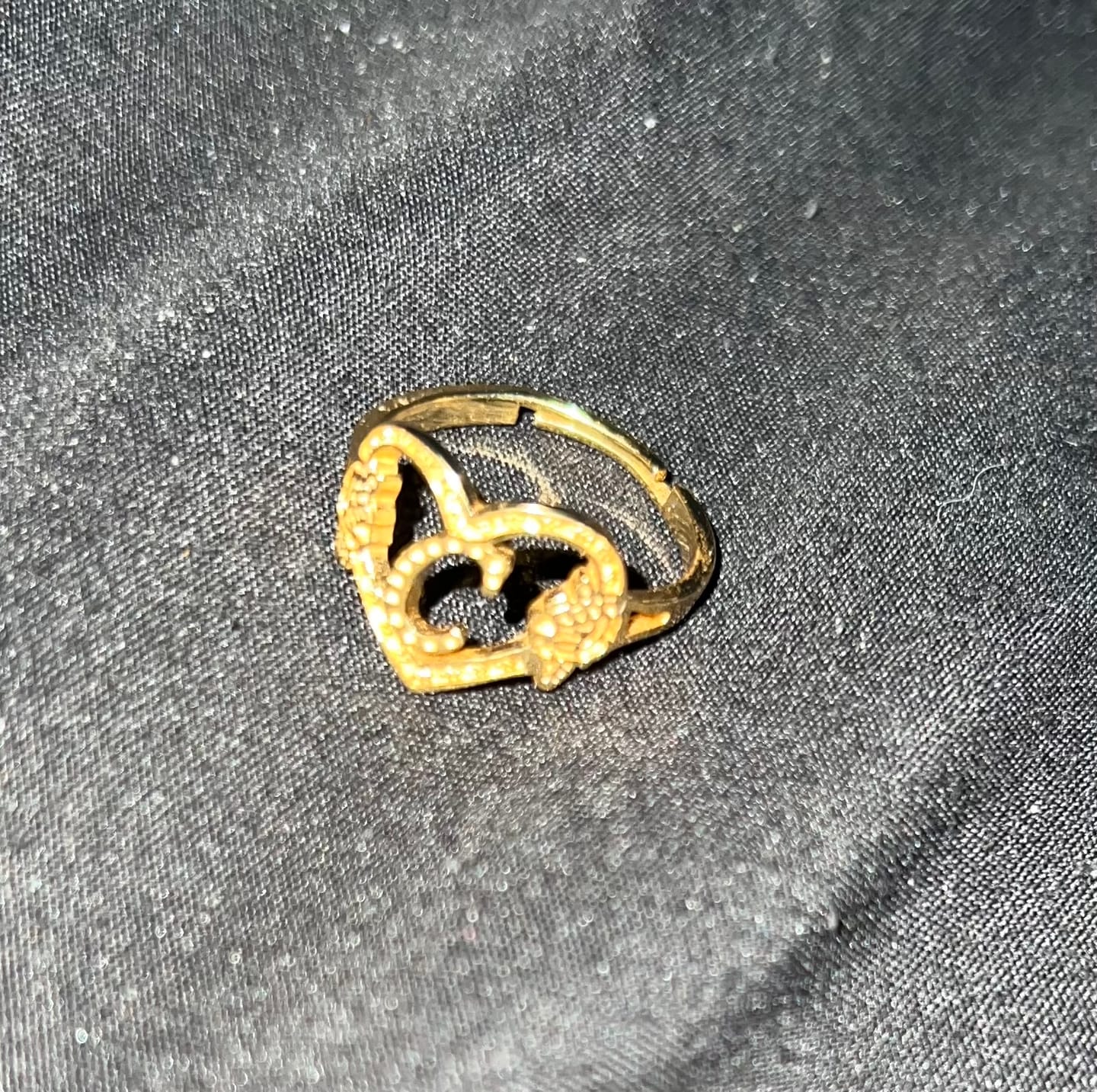Customer photo review of Heart Initial Ring
