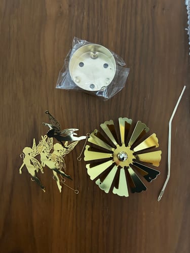 Customer photo review of Golden Angel Chime Rotating Candle Holder