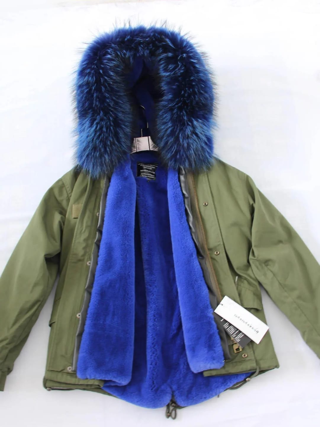 Customer photo review of Fox Fur Collar Coat With Removable Lining And Thickened Warmth For Winter Weather — Black | KIMLUD