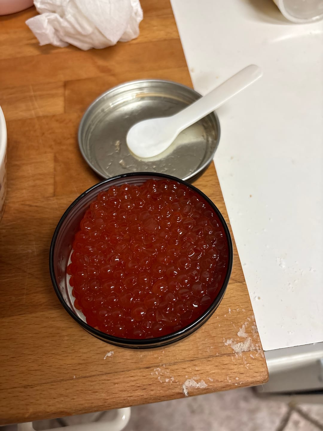 Customer photo review of Wild Hokkaido Shoyu Ikura (Soy Sauce Marinated Salmon Roe) - 3.5oz tub
