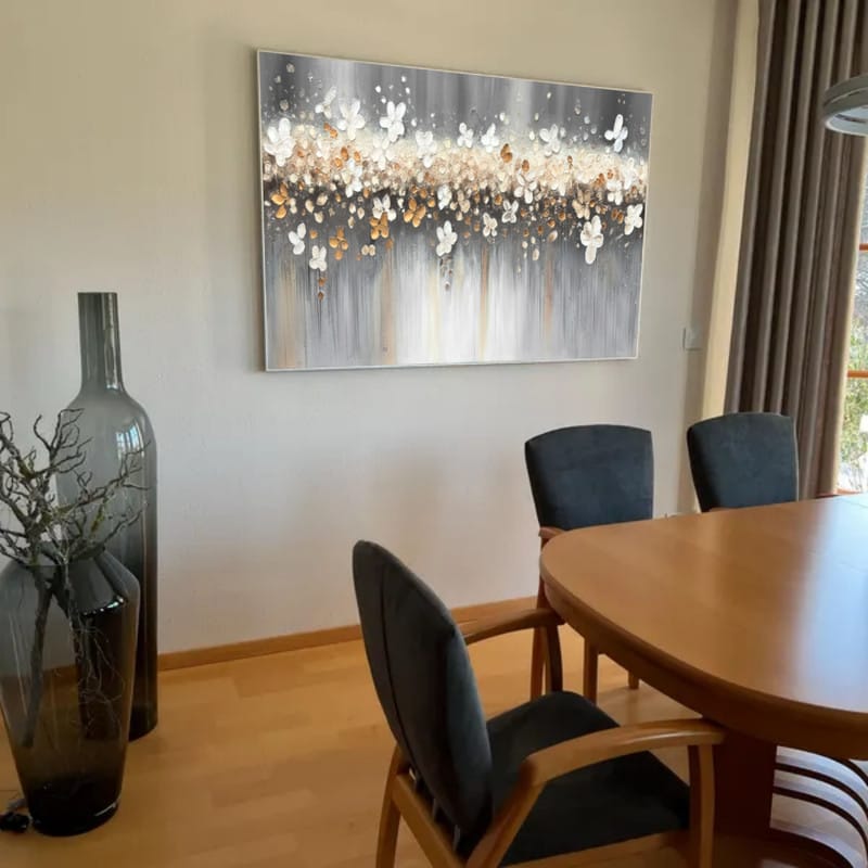 Customer photo review of Abstract Flower And Tree Textured Canvas Art #MF003