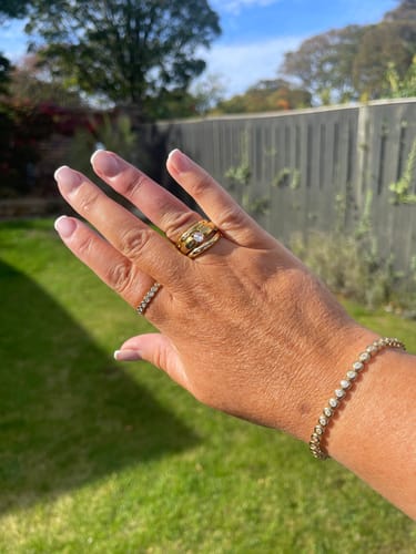 Customer photo review of Bezel Tennis Ring