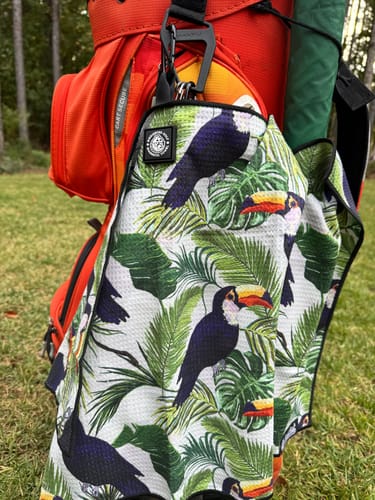 Customer photo review of Toucans - Magnetic Golf Towel