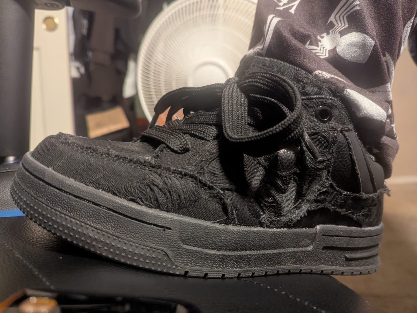 Customer photo review of Rubber Sole Black Knight Destruction Skate Shoes