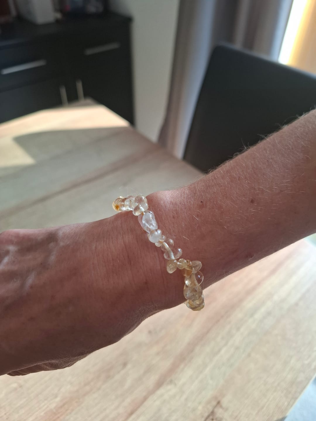 Customer photo review of Citrine - Crystal chip bracelet