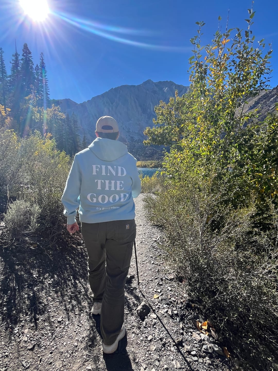 Customer photo review of 3 Simple Words Embroidered Hoodie - Cream
