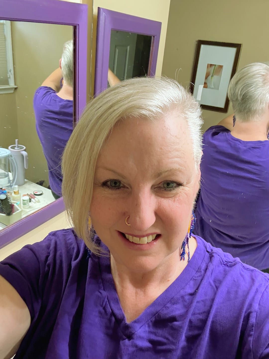 Customer photo review of Purple Rain Shampoo & Conditioner Bar