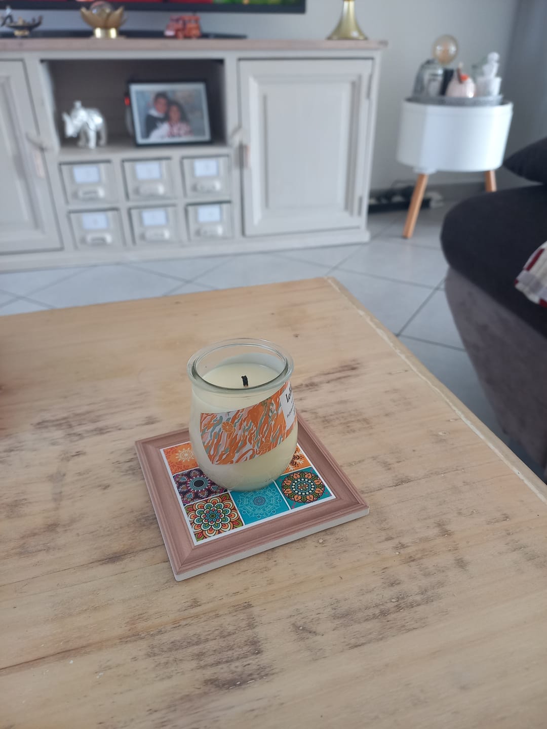 Customer photo review of Bougie Parfumée - Fleur d'oranger & Cèdre 🍊