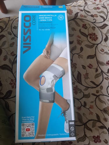 Customer photo review of Neoprene Hinged Patella Knee Brace | Provides moderate support & stability to the Knee - (OPEN TYPE) - Grey (Single Piece)