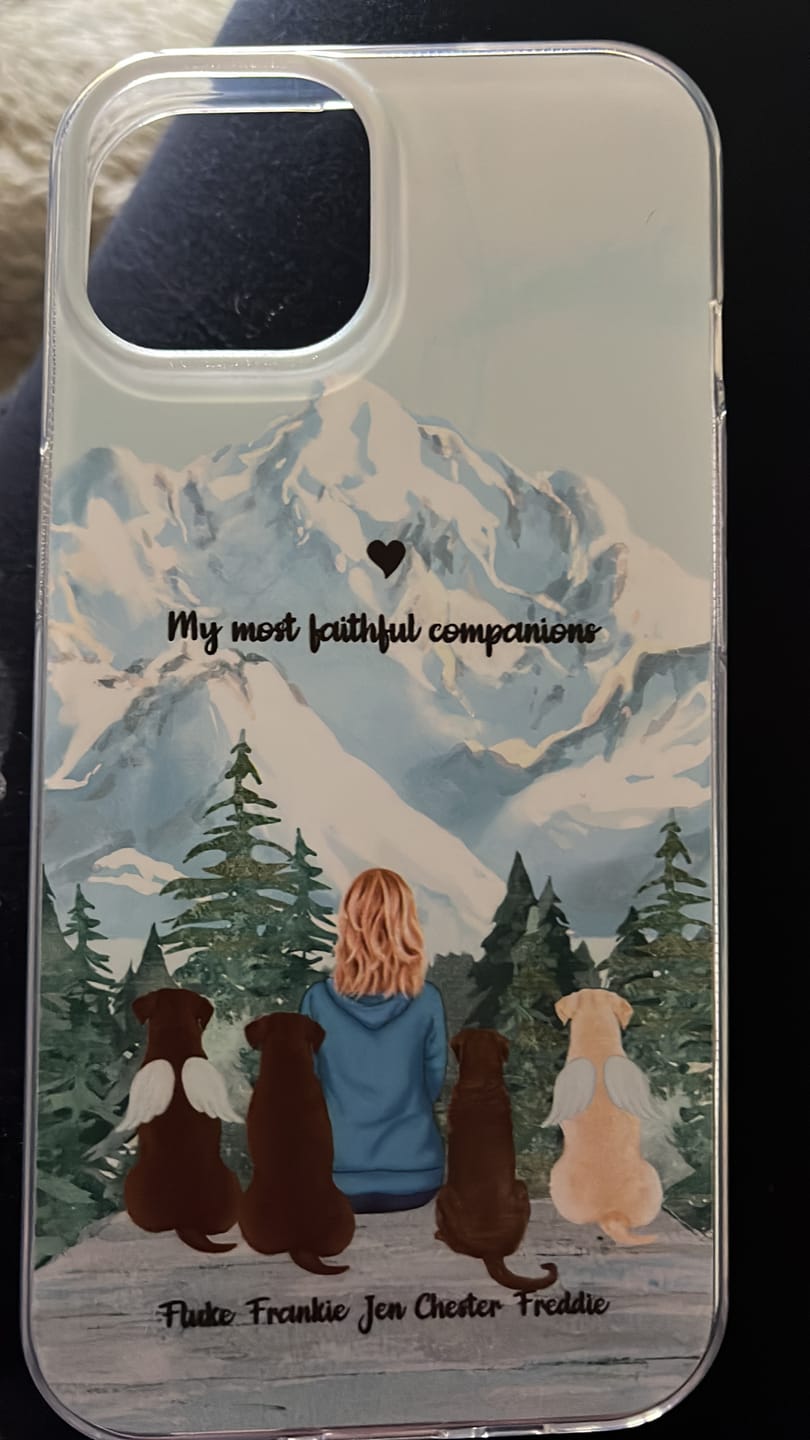 Customer photo review of Seasons with pets - Personalised Phone Case