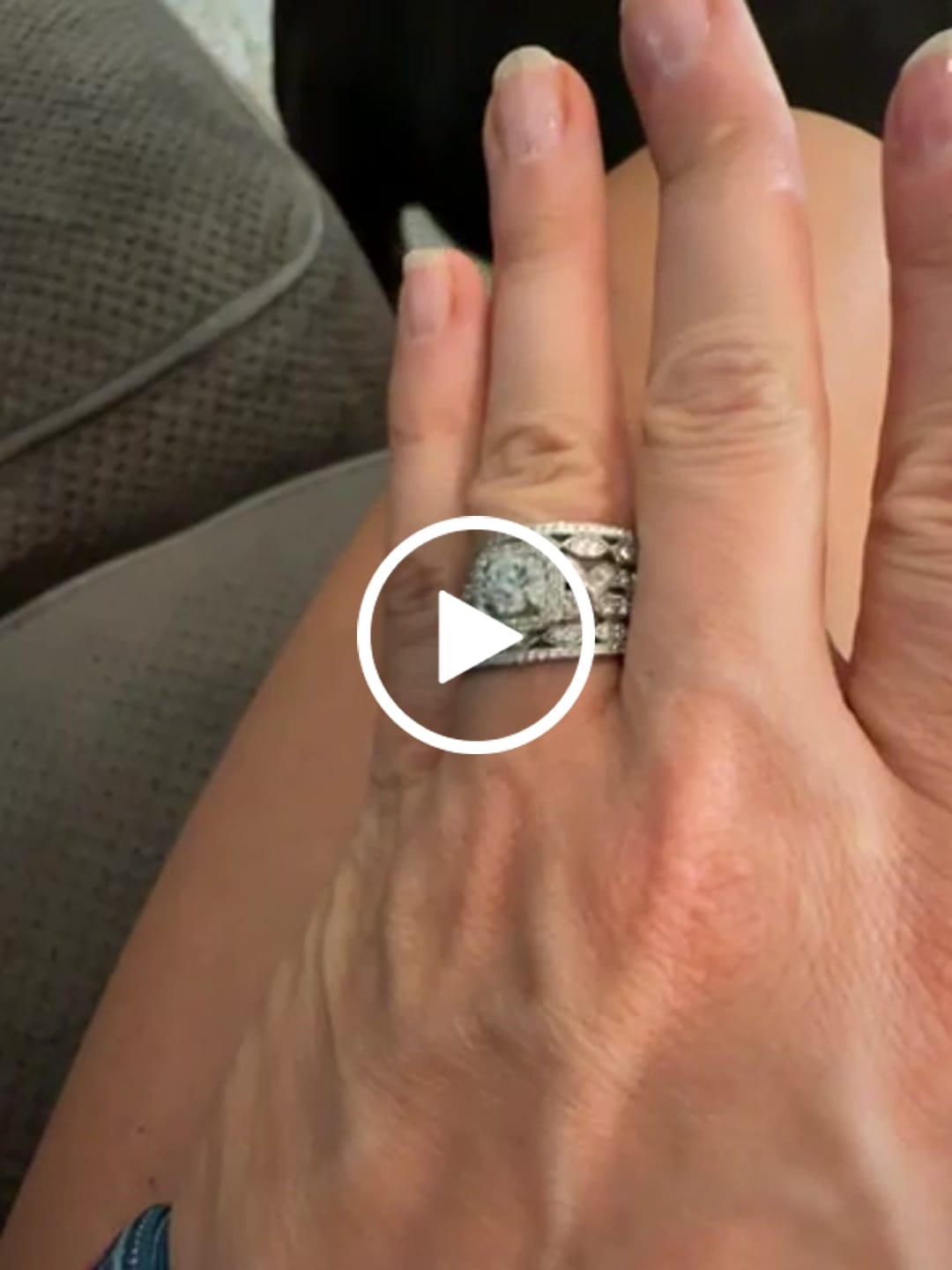 Customer video review of S925 0.5Ct Simulated Diamond Eternity Wedding Band Travel Ring In Sterling Silver