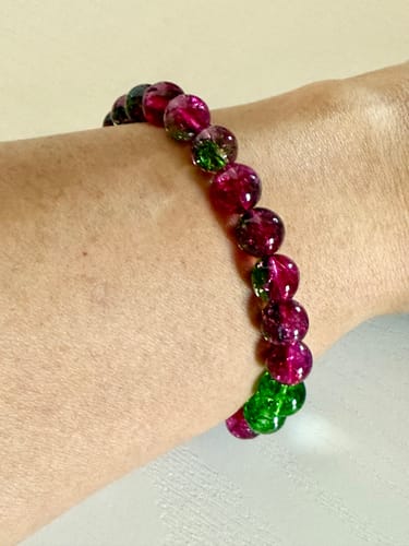Customer photo review of Watermelon Chalcedony Bracelet
